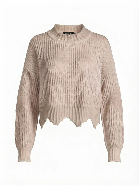 Romeo & Juliet Couture Sweaters - Romeo & Juliet Couture cream Oversized knit cropped sweater Women's small